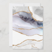 ブルー&金ゴールド·ゲート仮想誕生日招待状 招待状 (裏面)