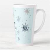 ブルー+雪の結晶+クリスマス カフェラテマグ (右)