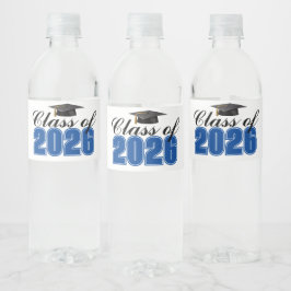ブルー 2026年卒業パーティー ペットボトルラベル