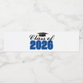 ブルー 2026年卒業パーティー ペットボトルラベル (シングルラベル)