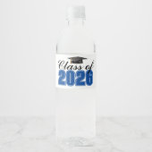 ブルー 2026年卒業パーティー ペットボトルラベル (正面)