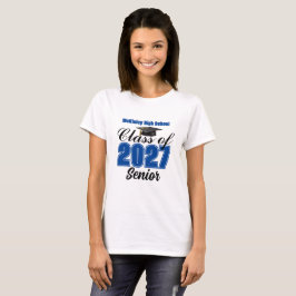 ブルー 2027年 高校卒業予定 女性 Tシャツ
