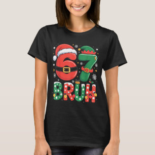 ブルー 67 シックス セブン 6 7 クリスマス 男子 おもしろ Tシャツ