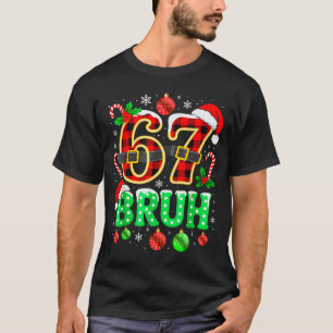 ブルー 67 シックス セブン 6 7 メメ ク リスマス おもしろい 男の子 ギャグ Tシャツ