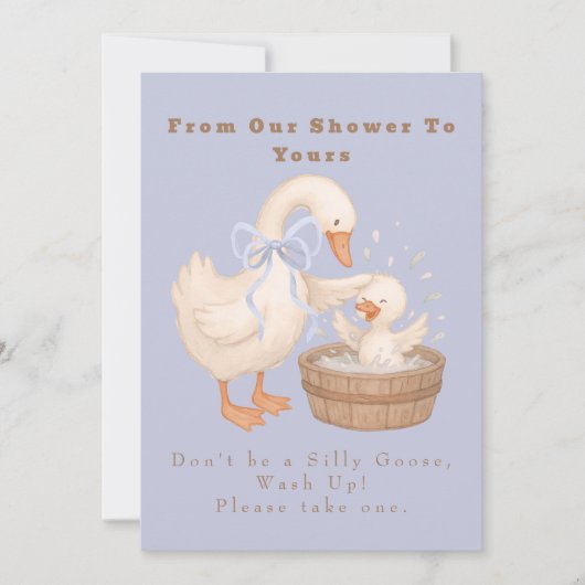 ブルー A シリー ゴース フロム アワ シャワー トゥ ユアーズ サイン 招待状 (正面)