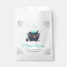 ブルー A Baby is Brewing ハロウィン ベビーシャワー  フェイバーバッグ