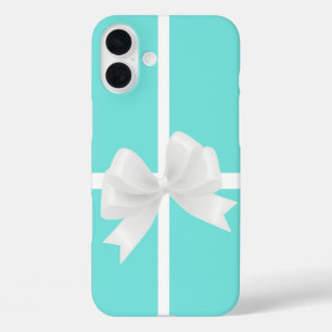 ブルー＆BOW グラマラス グラム スマホケース iPhone 16 PLUSケース