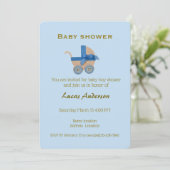 ブルー Boy スツール, シアンブルーの金色タイポグラフィ 招待状 (スタンド正面)