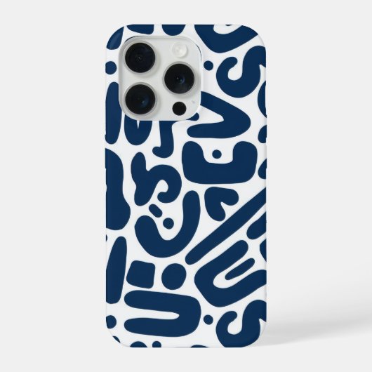 ブルー iPhoneケース (裏面)