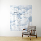 ブルー「On Cloud Nine」バチェロレッテ週末の背景 タペストリー (インサイチュ)