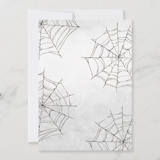 ブルーAベビーはハロウィーンのベビーシャワーを醸造している 招待状 (裏面)