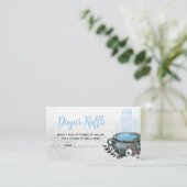 ブルーAベビーは赤ちゃんシャワーおむつラッフルを醸造している エンクロージャーカード (スタンド正面)