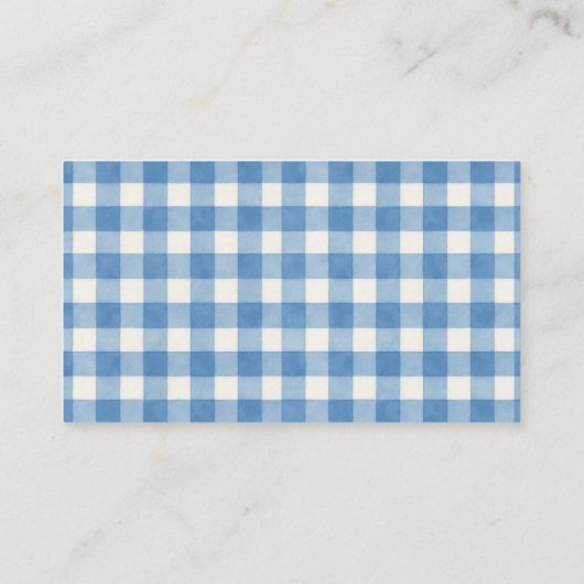 ブルーBBQベビーシャワーブックベビー エンクロージャーカード (裏面)