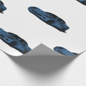 ブルーC6コルベット包装紙 ラッピングペーパー (角)