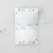 ブルーClosetlineコールドアウトサイド男の赤ちゃんシャワー サンキューカード (内部)