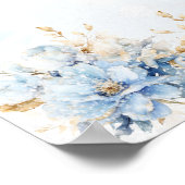 ブルーClosetlineコールドアウトサイド男の赤ちゃんシャワー ポスター (角)