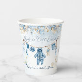 ブルーClosetlineコールドアウトサイド男の赤ちゃんシャワー 紙コップ (正面)