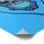 ブルーDJシュガースカル ポスター (角)