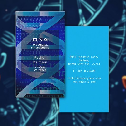 ブルーDNA医療科学モダン 名刺