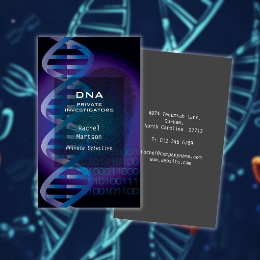 ブルーDNA指紋科学捜査 名刺