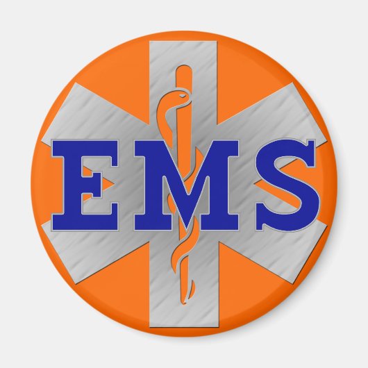 ブルーEMSのシルバースター マグネット (正面)