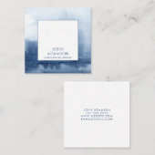 ブルーEthereal水色イヤリング表示カード スクエア名刺 (正面/裏面)