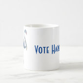 ブルーFLAmingo mug Vote Harris 2024 コーヒーマグカップ (中央)