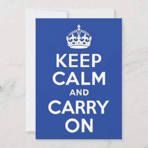 ブルーKeep Calm and Carry On