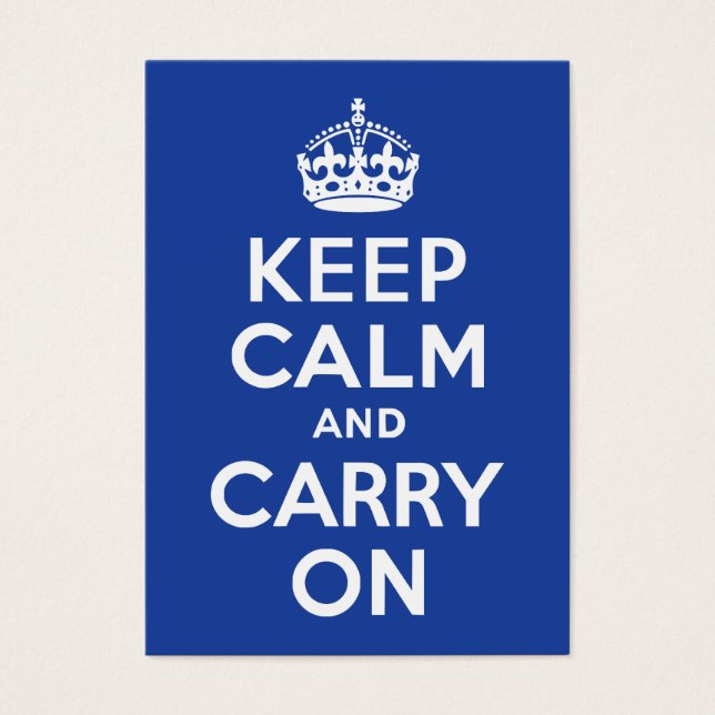 ブルーKeep Calm and Carry On (正面)