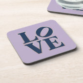 ブルーLOVEコースターセット コースター (左側)