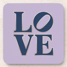 ブルーLOVEコースターセット コースター