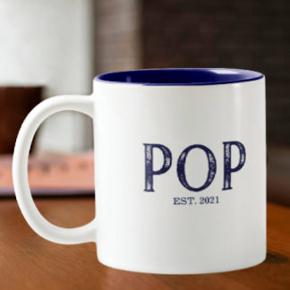 ブルーPop設立年 マグカップ