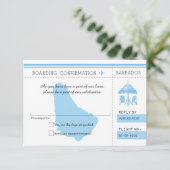 ブルーRSVP搭乗券TO BARBADOS 出欠カード (スタンド正面)