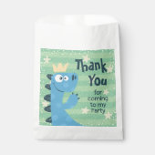 ブルーTレックスかわいい恐竜誕生日ありがとう フェイバーバッグ (正面)