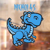 ブルーTレックス恐竜 ウィンドウサイン (シート2)