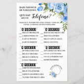 ブルーWhat is on Phoneバイリンガルシャワーゲームカード チラシ (裏面)