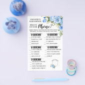 ブルーWhat is on Phoneバイリンガルシャワーゲームカード チラシ (シングル)