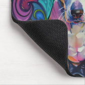 ブル不気味テリアハロウィーンウィッチとカボチャ マウスパッド (コーナー)