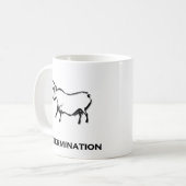 ブル判定ブラック コーヒーマグカップ (正面左)