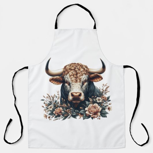 ブル威厳のあるイン開花 エプロン (正面)