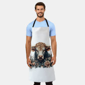 ブル威厳のあるイン開花 エプロン (着用した状態)