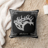 ブル威厳のあるエルク クッション (ブランケット)