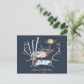 ブル威厳のあるエルク ポストカード (スタンド正面)