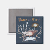 ブル威厳のあるエルク マグネット (正面/裏面)