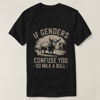 ブル牛搾乳おかしな農場名言 ヴィンテージデザイン Tシャツ