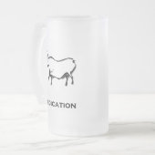 ブル献身ブラック フロストグラスビールジョッキ (正面左)