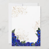 ブル王室のーフローラバラ&金ゴールドキンセニエレガントェラ  招待状 (裏面)