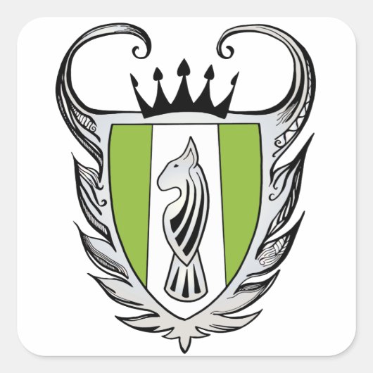 ブル王室の・テリア スクエアシール (正面)