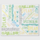 ブル素晴らしースグリーンズエヴリー大事な行事 ラッピングペーパー (フラット)