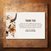 ブル素朴カウースカルフローラボホウェスタン結婚ズ サンキューカード